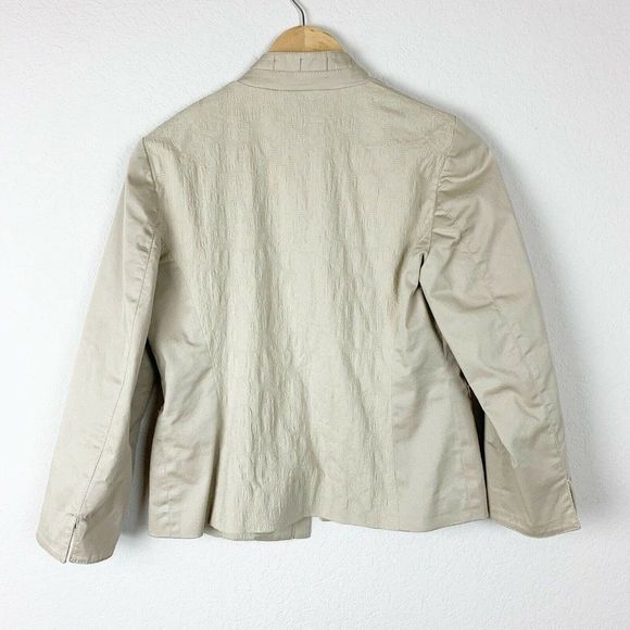 Chicos Khaki Embroidered Blazer - Picture 2 of 6